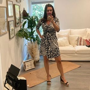 DVF Silk-Cotton Warp Dress